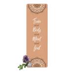 Tapis de yoga Train Your Body Face supérieure : liège<br>Face inférieure : caoutchouc naturel - Multicolore