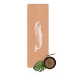 Tapis de yoga Baleine du Groenland Face supérieure : liège<br>Face inférieure : caoutchouc naturel - Blanc