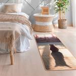 Tapis de yoga Chat dans la lumière Face supérieure : liège<br>Face inférieure : caoutchouc naturel