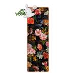 Läufer/Yogamatte Dunkles Blumenbouquet Oberfläche: Kork / Unterseite: Naturkautschuk - Mehrfarbig