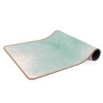 Loper/yogamat Aquarel Oppervlak: kurk<br>Onderkant: natuurlijk rubber - Turquoise