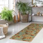 Tapis de yoga Gravure florale Face supérieure : liège<br>Face inférieure : caoutchouc naturel - Vert