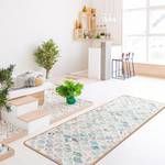 Tapis de yoga Marbre I Face supérieure : liège<br>Face inférieure : caoutchouc naturel - Bleu