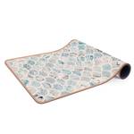 Tapis de yoga Marbre I Face supérieure : liège<br>Face inférieure : caoutchouc naturel - Bleu