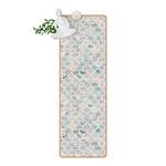 Tapis de yoga Marbre I Face supérieure : liège<br>Face inférieure : caoutchouc naturel - Bleu