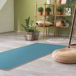 Tapis de yoga Timbu Face supérieure : liège<br>Face inférieure : caoutchouc naturel - Bleu lagon