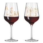 Verres à vin rouge Sagengold (lot de 2) Verre cristallin - Or rose