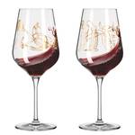 Verres à vin rouge Sagengold (lot de 2) Verre cristallin - Or rose