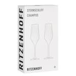 Flûtes Sternschliff (lot de 2) Verre cristallin - Transparent