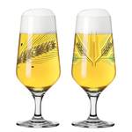 Bicchiere da birra #3 Brauchzeit (2) Cristallo - Oro / Nero