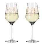 Verres à vin blanc Sagengold (lot de 2) Verre cristallin - Or rose
