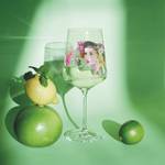 Aperitiefglas #7 Sommertau kristalglas - lila/groen