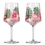 Verres #1 Sommersonett (lot de 2) Verre cristallin - Rose / Vert