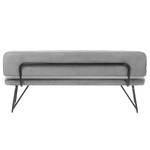 Banc Tube Velours / Métal - Gris lumineux