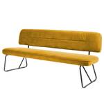 Banc Tube Velours / Métal - Ocre