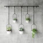 Hangende plantenbak Triflora (set van 5) staal/polyester - Wit