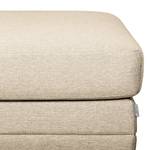 Gestoffeerde hocker Penpont Platweefsel Kaja: Beige