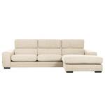 Ecksofa Penpont Flachgewebe Kaja: Beige - Longchair davorstehend rechts