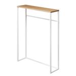 Sidetable Tower deels massief essenhout/staal - Wit - 60 x 81 cm