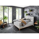 Boxspring Catania Geweven stof Meara: Lichtgrijs - 120 x 200cm