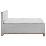 Boxspring Catania Geweven stof Meara: Lichtgrijs - 120 x 200cm