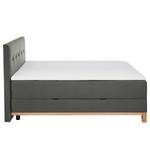 Letto boxspring Catania Tessuto Meara: antracite - 180 x 200cm