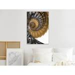 Wandbild Architectural Snail Leinwand - Grau