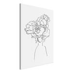 Quadro Above the Flowers Tela - Nero / Bianco