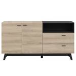 Sideboard Pesaro I Eiche Artisan Dekor / Schwarz