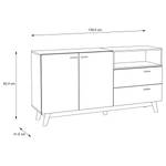 Sideboard Pesaro I Eiche Artisan Dekor / Schwarz