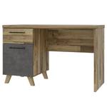 Bureau Winster knoestige eikenhouten look/betonnen look