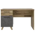 Bureau Winster knoestige eikenhouten look/betonnen look