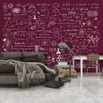 Vlies Fototapete Science Formulas Premium Vlies - Rot - 350 x 245 cm