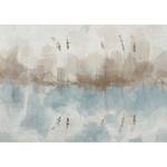 Vlies-fotobehang Winter Pond premium vlies - bruin - 300 x 210 cm