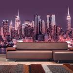 Fotomurale NYC Purple Nights Tessuto non tessuto premium - Viola - 200 x 140 cm