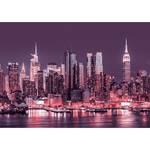 Fotomurale NYC Purple Nights Tessuto non tessuto premium - Viola - 450 x 315 cm