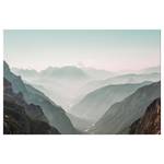 Wandbild Mountain Horizon Leinwand - Grün - 120 x 80 cm