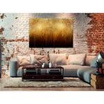 Wandbild Golden Expansion Leinwand - Gold - 120 x 80 cm