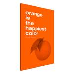 Wandbild The Happiest Colour Leinwand - Orange