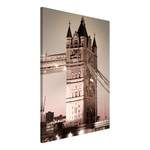 Wandbild London Bridge Leinwand - Braun