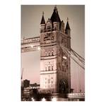 Wandbild London Bridge Leinwand - Braun