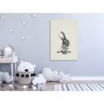 Wandbild Fluffy Bunny Leinwand - Grau