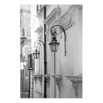 Afbeelding Street Lamps canvas - zwart/wit