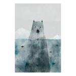Wandbild Polar Bear Leinwand - Grau