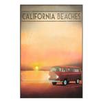 Tableau déco California Beaches Toile - orange