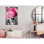 Wandbild Flamingo Girl Leinwand - Pink