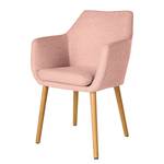 Sedia con braccioli NICHOLAS Tessuto Stefka: rosa - 1 sedia
