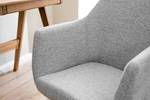 Chaise de bureau pivotante NICHOLAS Tissu / Métal - Tissu Stefka: Gris clair - Noir