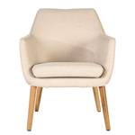 Loungefauteuil NICHOLAS Geweven stof Stefka: Beige