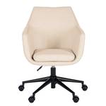 Chaise de bureau pivotante NICHOLAS Tissu / Métal - Tissu Stefka: Beige - Noir